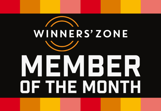 Winners' Zone Member of the Month!