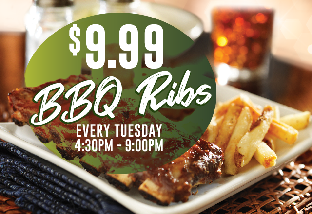 Tuesday's BBQ Ribs Special